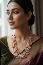 Load image into Gallery viewer, Coral Pearl Layered Mala