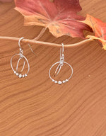 Load image into Gallery viewer, Minimal Silver Hoop Drop Earrings
