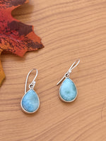 Load image into Gallery viewer, Blue Larimar Silver Drops
