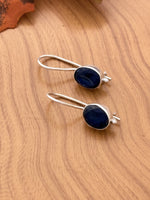 Load image into Gallery viewer, Blue Stone Silver Earrings