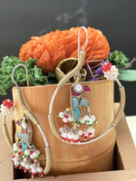 Load image into Gallery viewer, Colorful Beaded Hoop Earrings