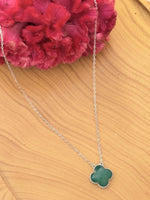 Load image into Gallery viewer, Green Clover Pendant chain