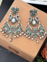 Load image into Gallery viewer, Peacock Charm Silver Earrings