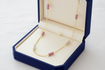 Load image into Gallery viewer, Pink & White Stone Barrel Chain