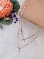 Load image into Gallery viewer, Rose Gold Heart Layered Necklace