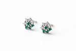 Load image into Gallery viewer, Emerald Bloom Studs