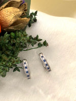 Load image into Gallery viewer, Blue Spark Curve Studs