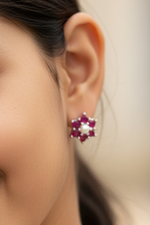 Load image into Gallery viewer, Ruby Bloom Studs