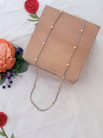 Load image into Gallery viewer, Dual Layer Silver Chain with Gold Beads