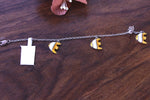 Load image into Gallery viewer, Silver Baby Bracelet with Yellow Fish Charms