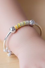 Load image into Gallery viewer, Enamel Silver Bangles