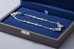 Load image into Gallery viewer, Silver Baby Anklets with Multicolor Beads