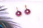 Load image into Gallery viewer, Colorful Enamel Round Drop Earrings