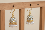 Load image into Gallery viewer, Kundan Pearl Jhumkas