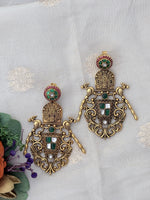 Load image into Gallery viewer, Royal Green Stone Earrings