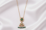 Load image into Gallery viewer, Emerald Dome Drop pendant chain