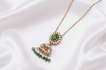 Load image into Gallery viewer, Emerald Dome Drop pendant chain