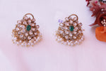 Load image into Gallery viewer, Kundan floral earrings
