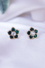 Load image into Gallery viewer, Emerald Blossom Studs