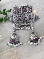 Load image into Gallery viewer, Temple Pendant with Jhumka Danglers
