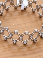 Load image into Gallery viewer, Floral Motif expandable Silver Kada
