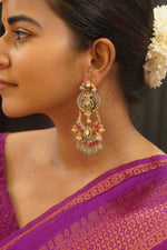 Load image into Gallery viewer, Royal Peacock Dangler Earrings
