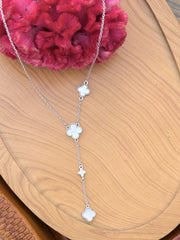 Sliver Clover Drop chain