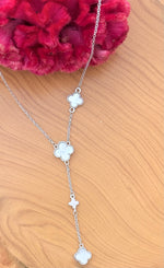 Load image into Gallery viewer, Sliver Clover Drop chain
