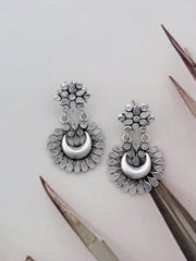 Polki Crescent Moon Earrings
