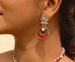 Load image into Gallery viewer, mayura chandbali earrings
