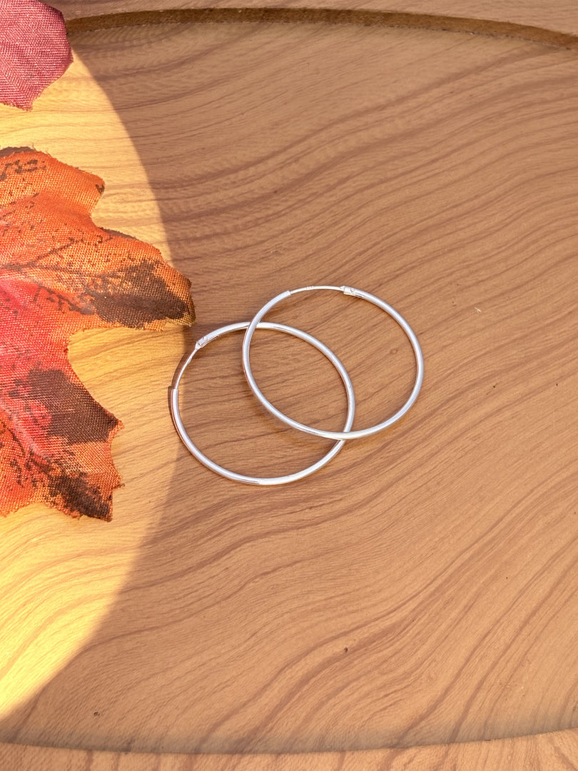Silver Hoop Earrings