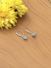 Silver Dangling Earrings with Colorful Beads