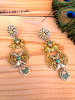 Load image into Gallery viewer, Peacock Harmony Statement Earrings
