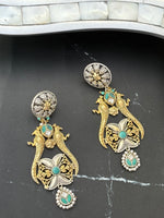 Load image into Gallery viewer, Peacock Harmony Statement Earrings
