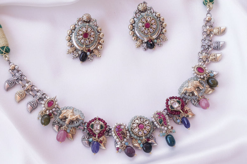 Temple Charm Kundan Necklace Set