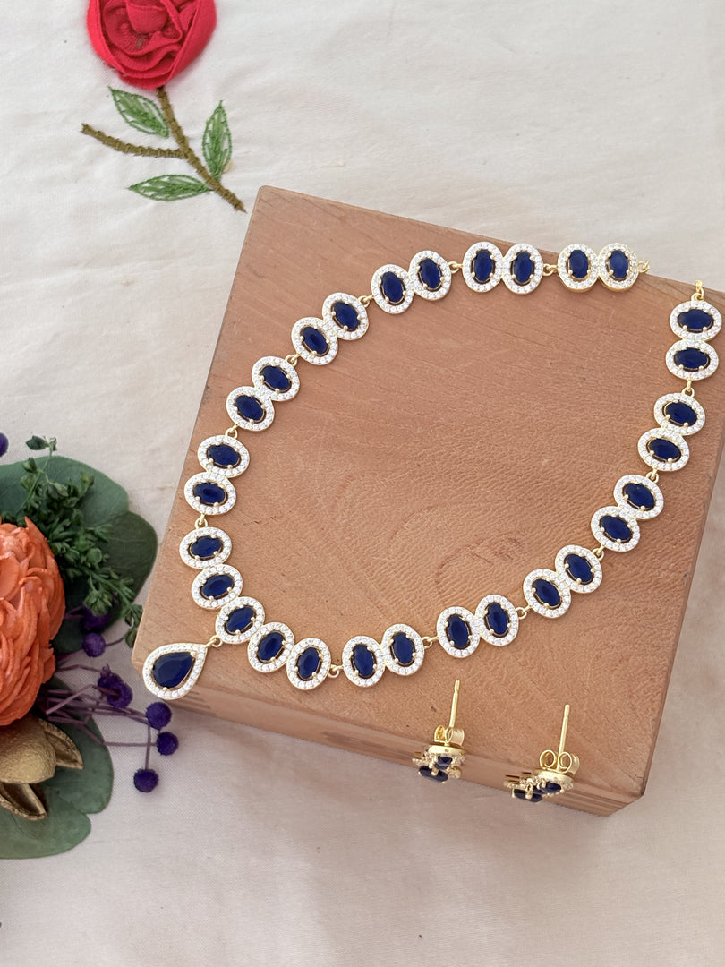 Sapphire Necklace Set