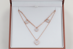 Load image into Gallery viewer, Rose Gold Heart Layered Necklace