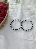 Load image into Gallery viewer, Silver Black Bead Baby Kada
