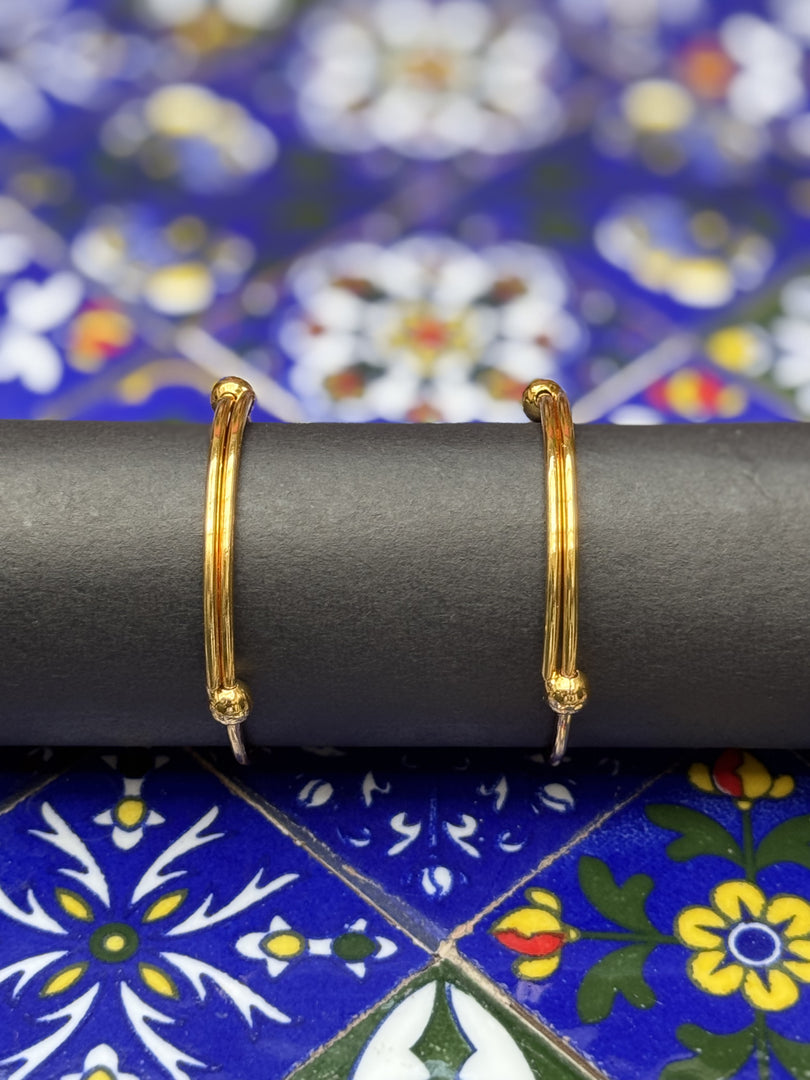 Simple Gold-Finish Adjustable Bangles