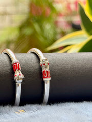 Traditional silver baby kada