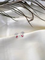 Load image into Gallery viewer, Heart Embrace Silver Earrings