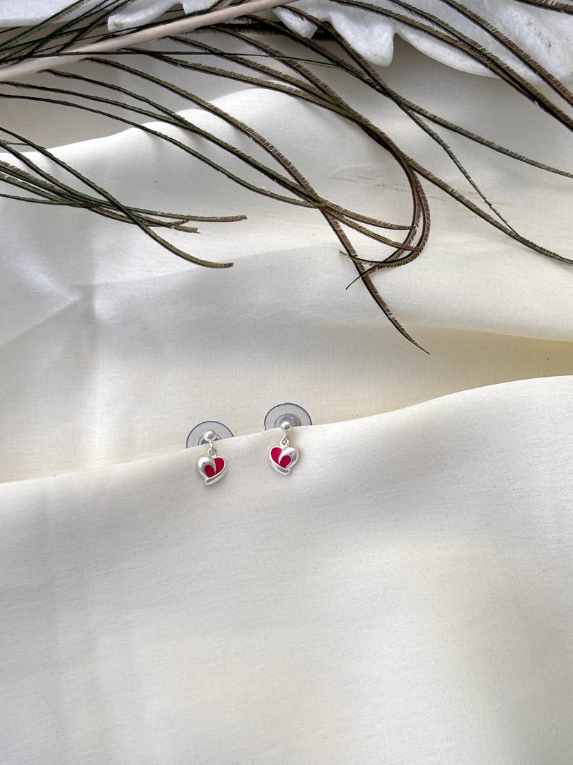Heart Embrace Silver Earrings