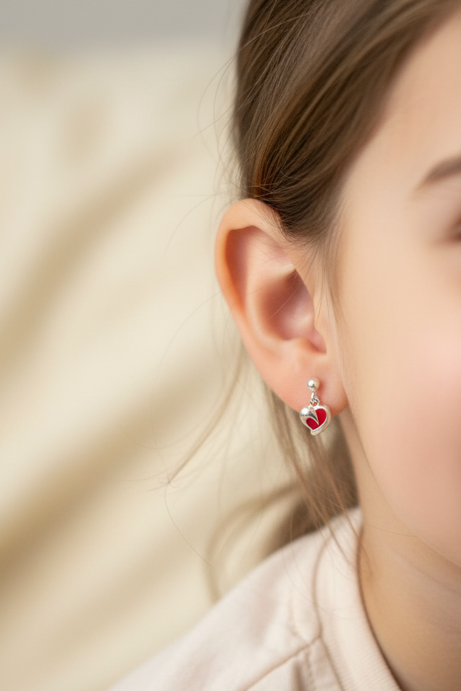 Heart Embrace Silver Earrings