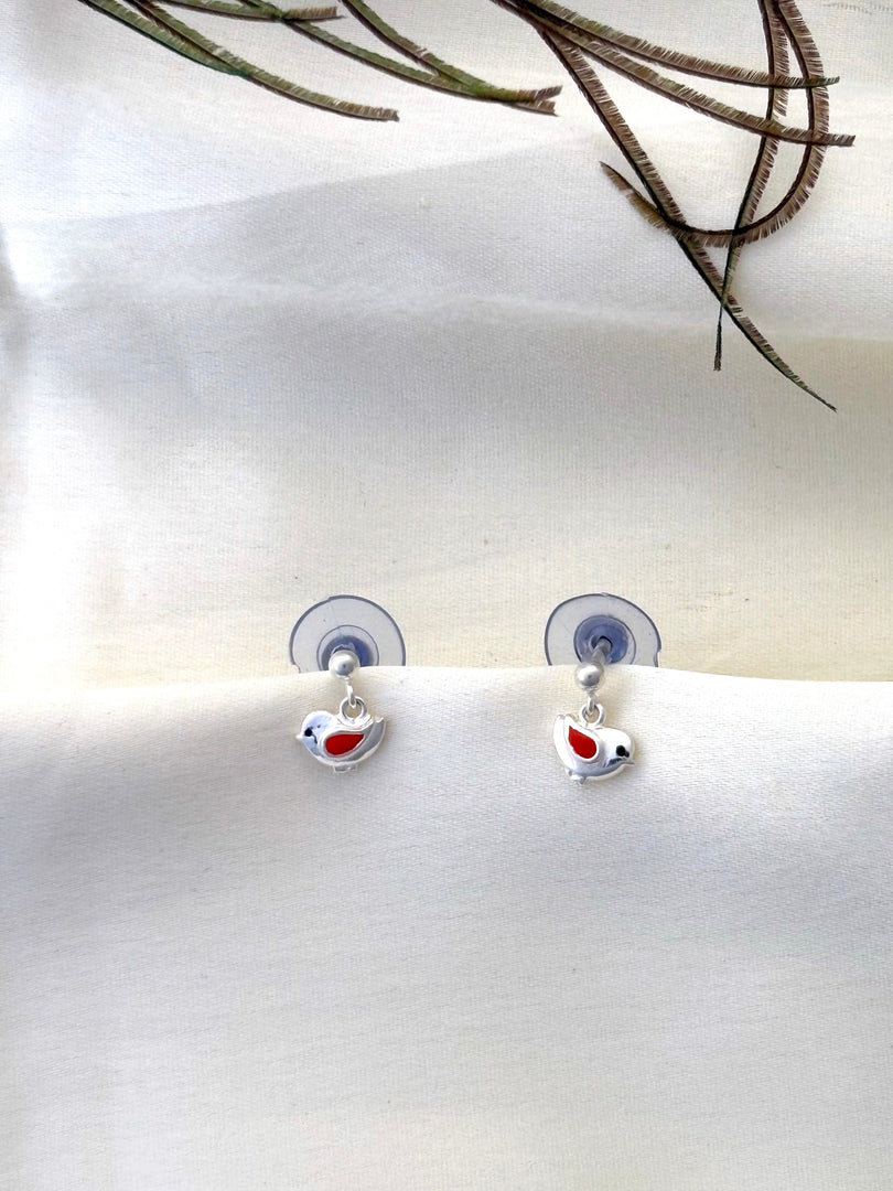 Scarlet Sparrow 925 Silver Studs