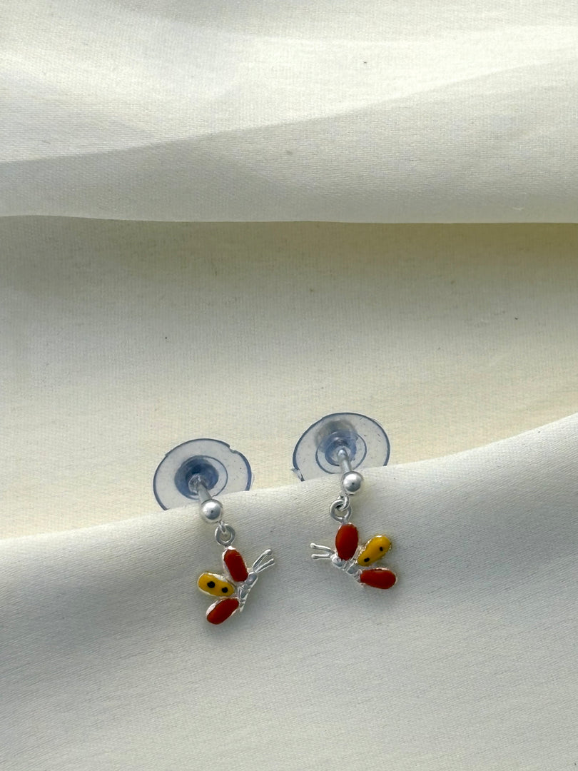 Flutter Charm 925 Silver Butterfly Studs