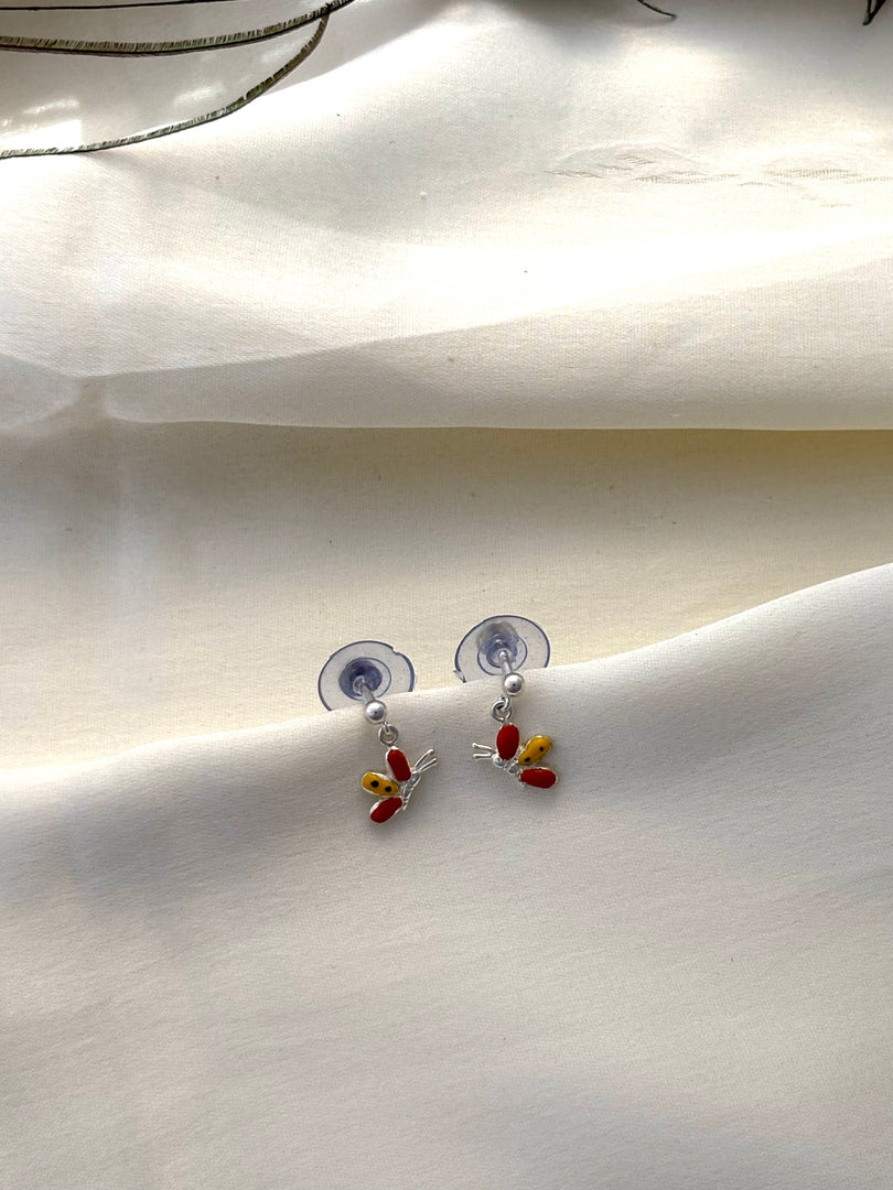 Flutter Charm 925 Silver Butterfly Studs