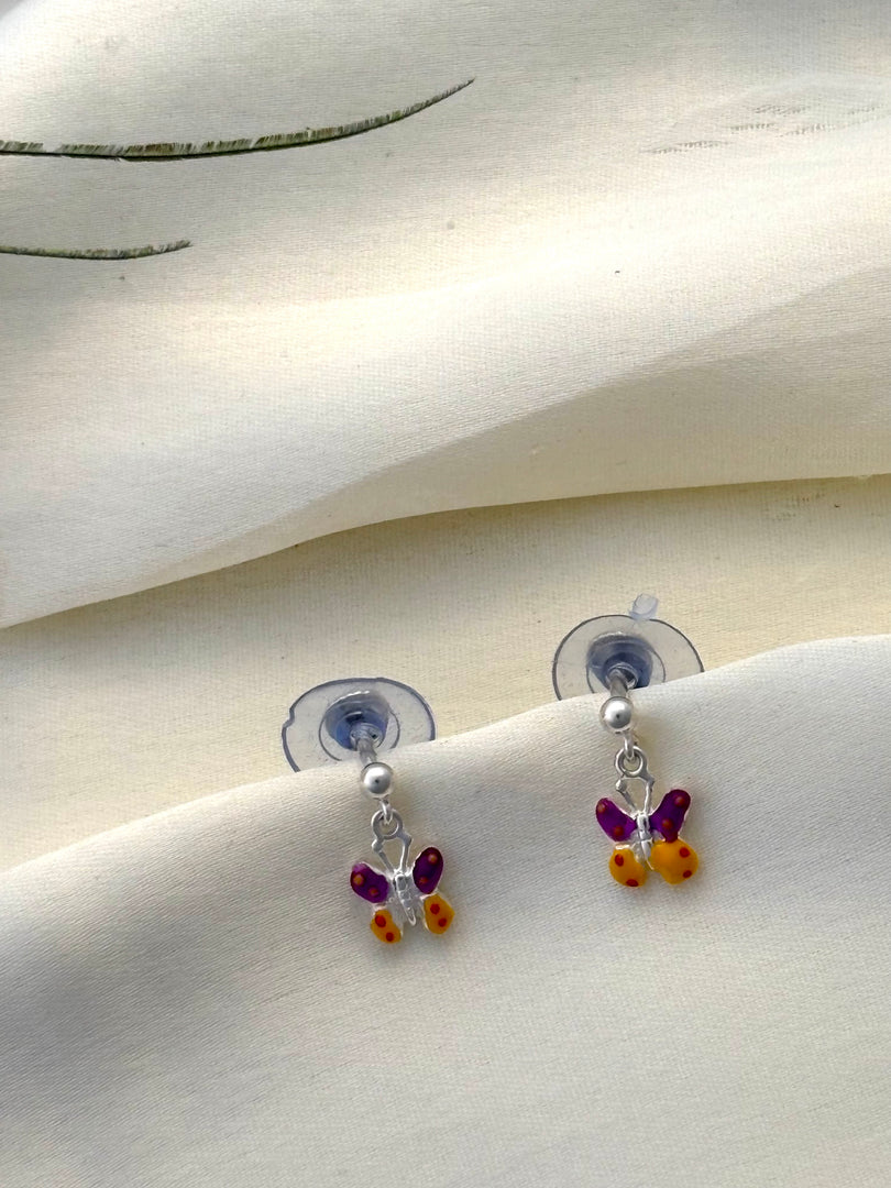 Flutter Charm 925 Silver Butterfly Studs