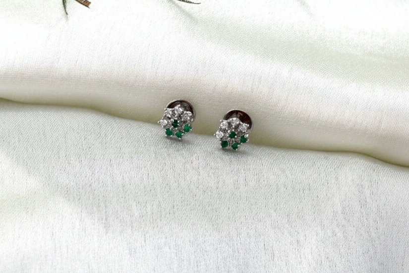 Emerald Bloom Studs