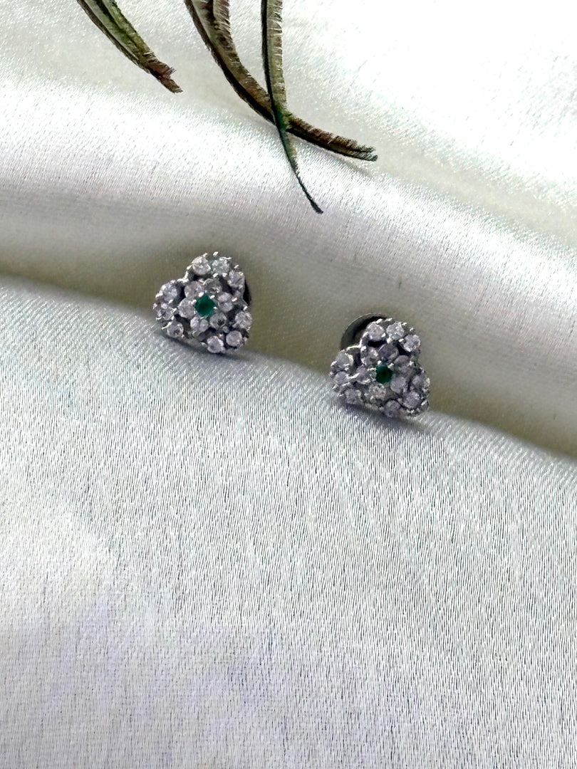 Mini Spark Heart Studs