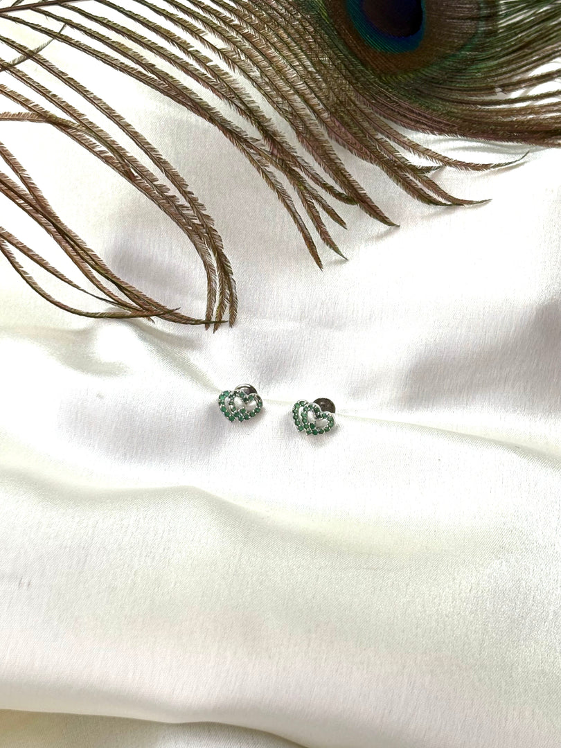 Emerald Twist Studs